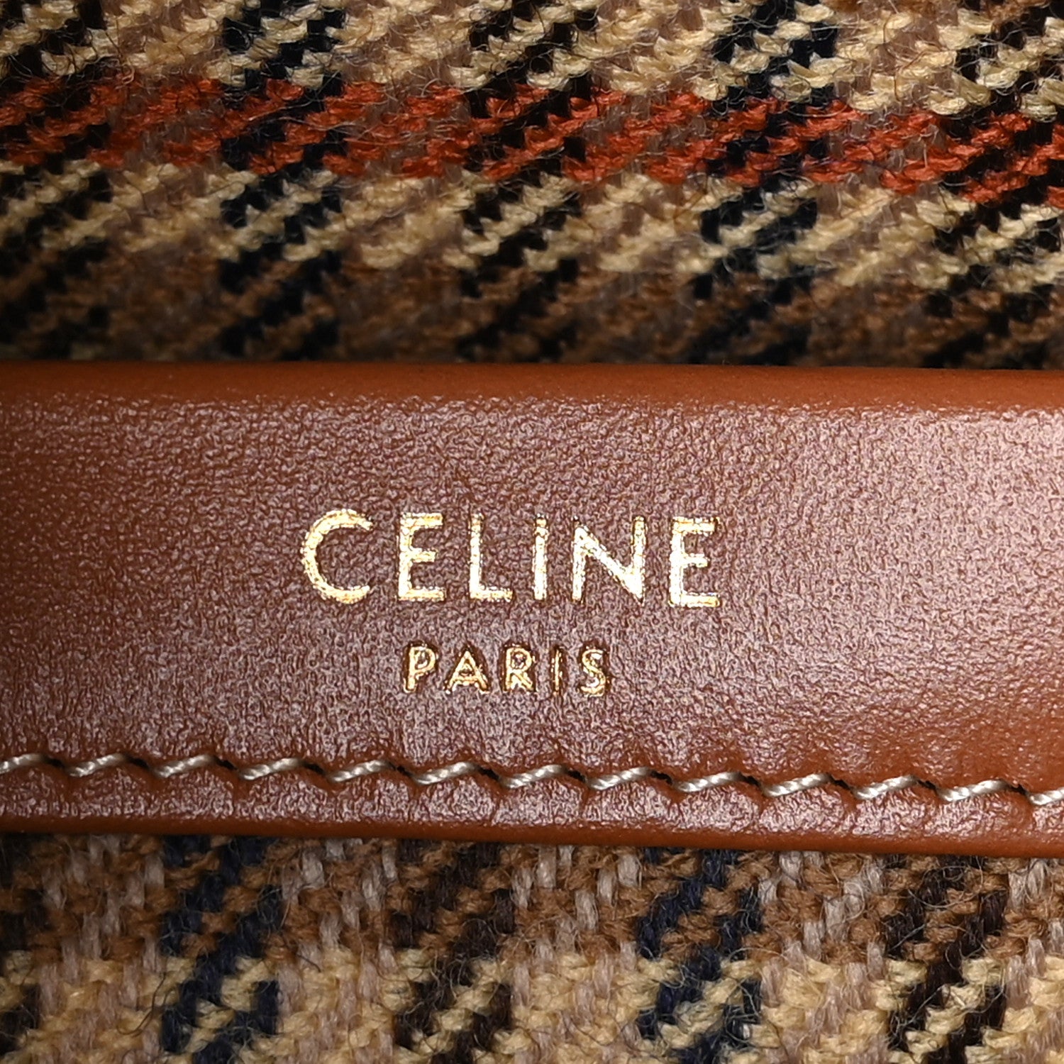 Celine Tweed Calfskin Triomphe Small Cabas Thais Multicolor 5 of 10