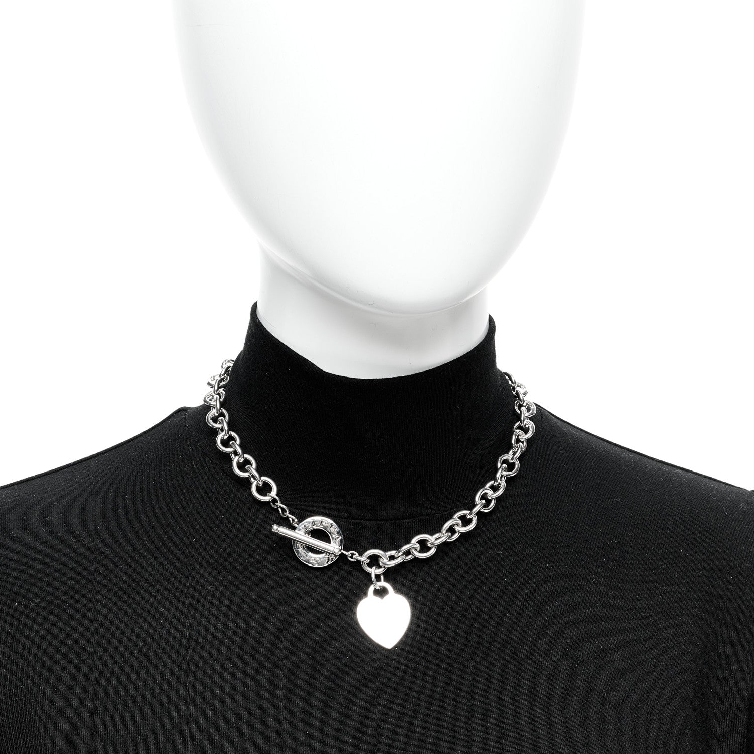 Tiffany Sterling Silver Heart Tag Toggle Necklace 2 of 4