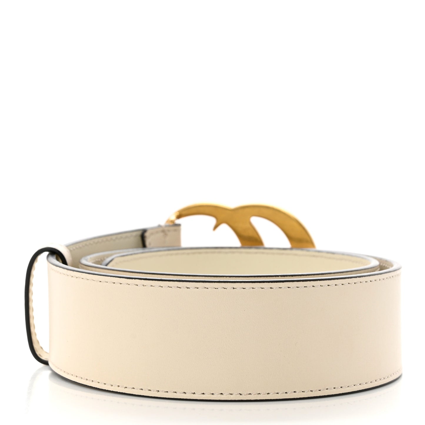 Calfskin Double G 40mm Belt 70 28 Mystic White