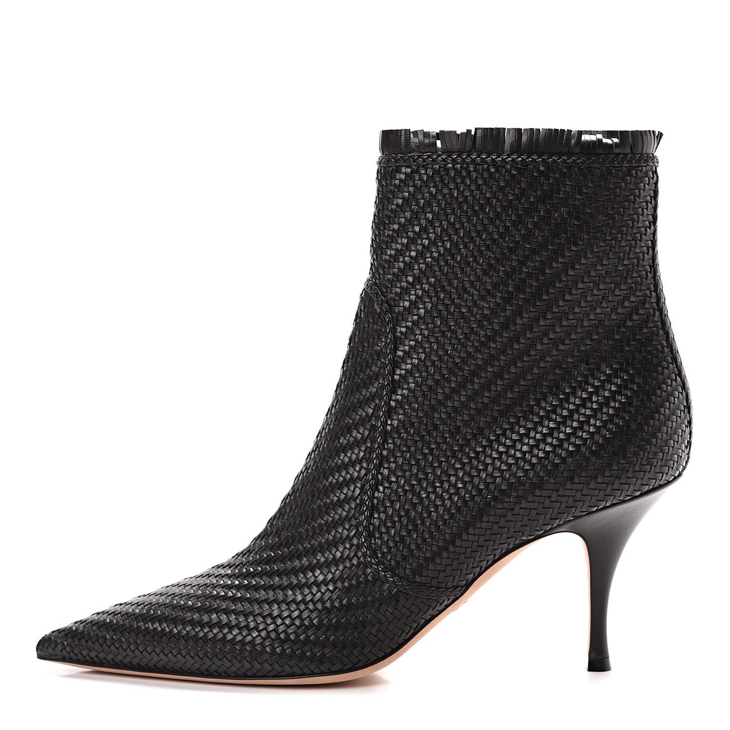 Christian Dior Lambskin Woven Ankle Boots 42 Black 1 of 10
