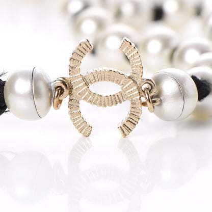 Chanel Pearl CC Long Necklace Gold 5 of 8