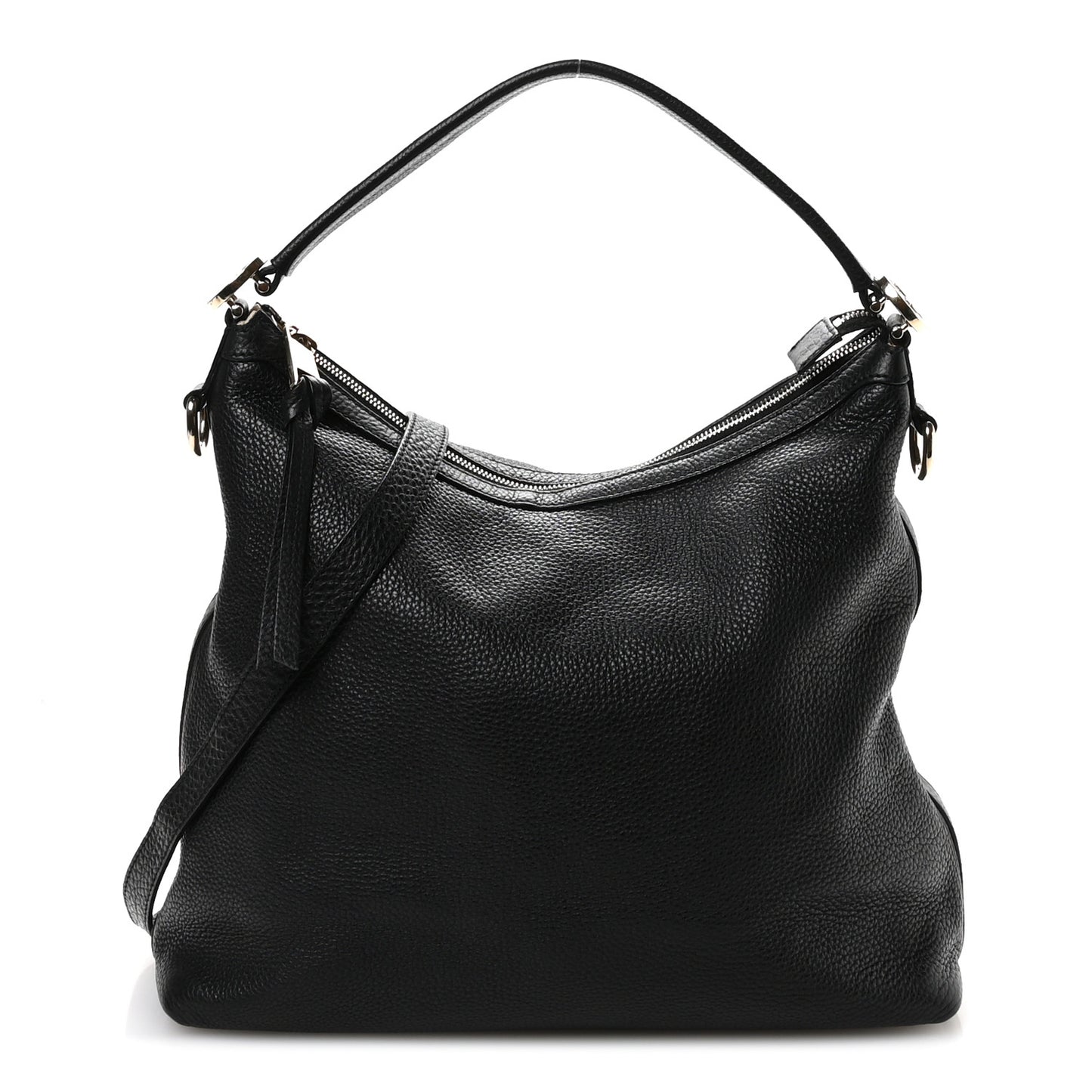 Pebbled Calfskin Small Miss GG Hobo Black