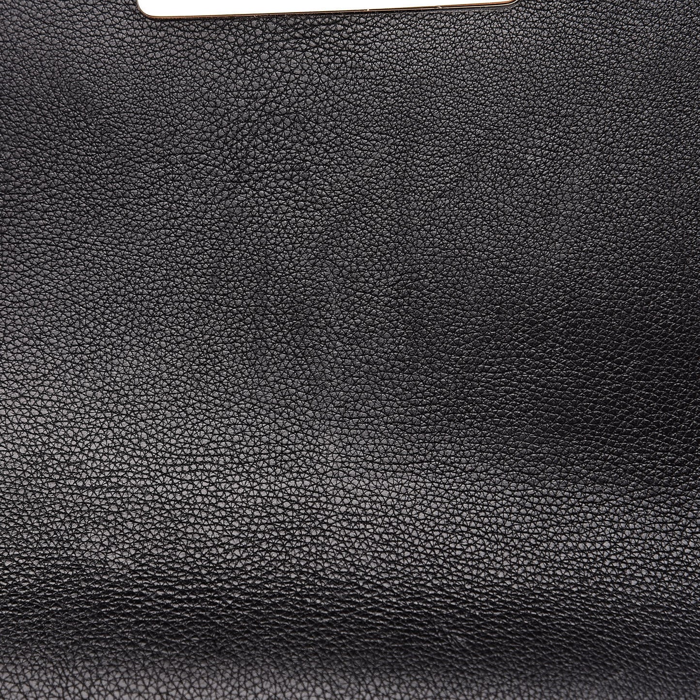 Grained Calfskin Quilted Medium Label Click Flap Bag Black