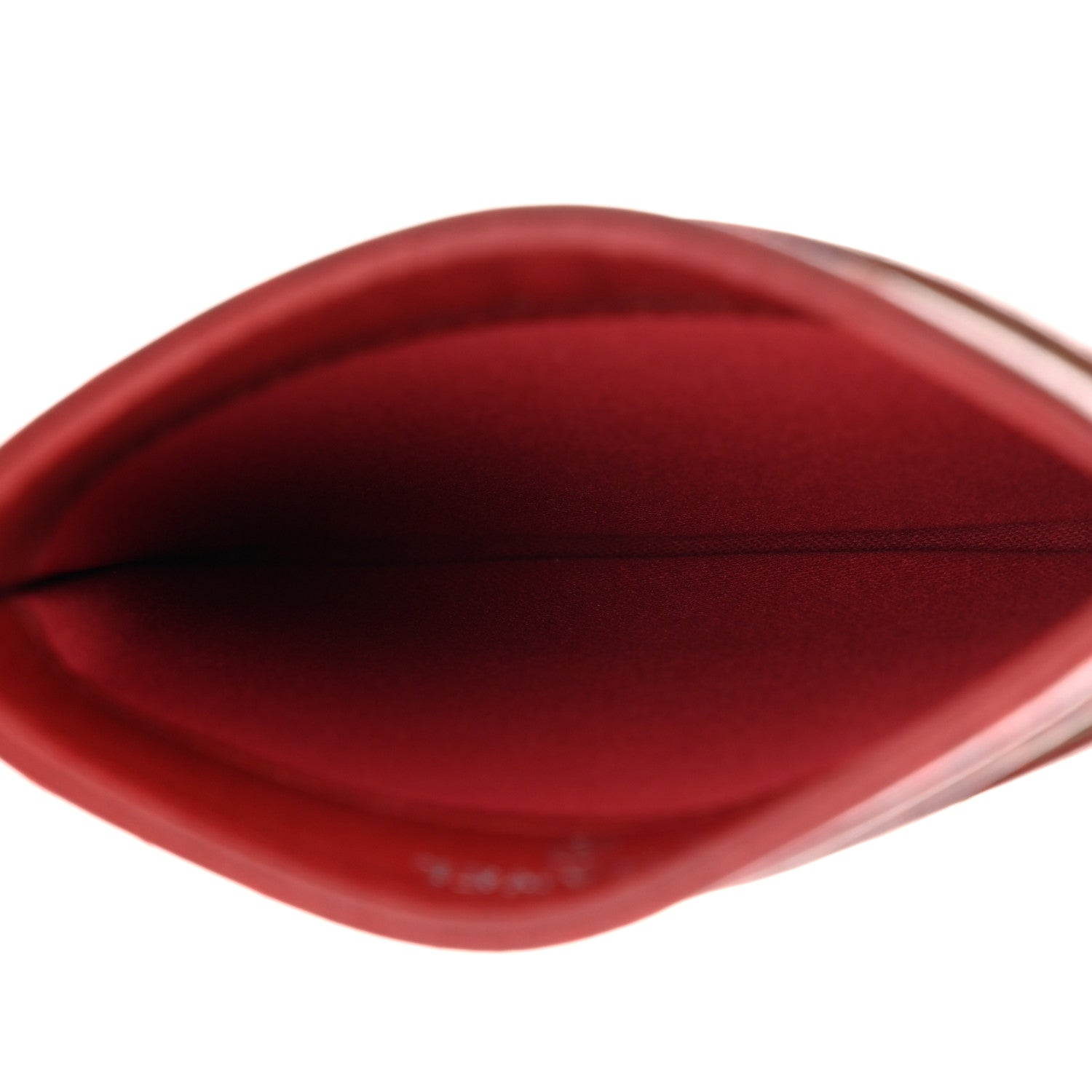 Chanel Lambskin Camellia Card Holder Dark Red 4 of 7