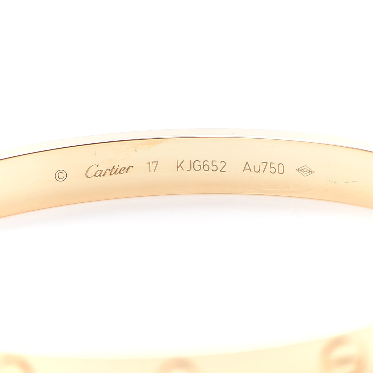 18K Yellow Gold LOVE Bracelet 17