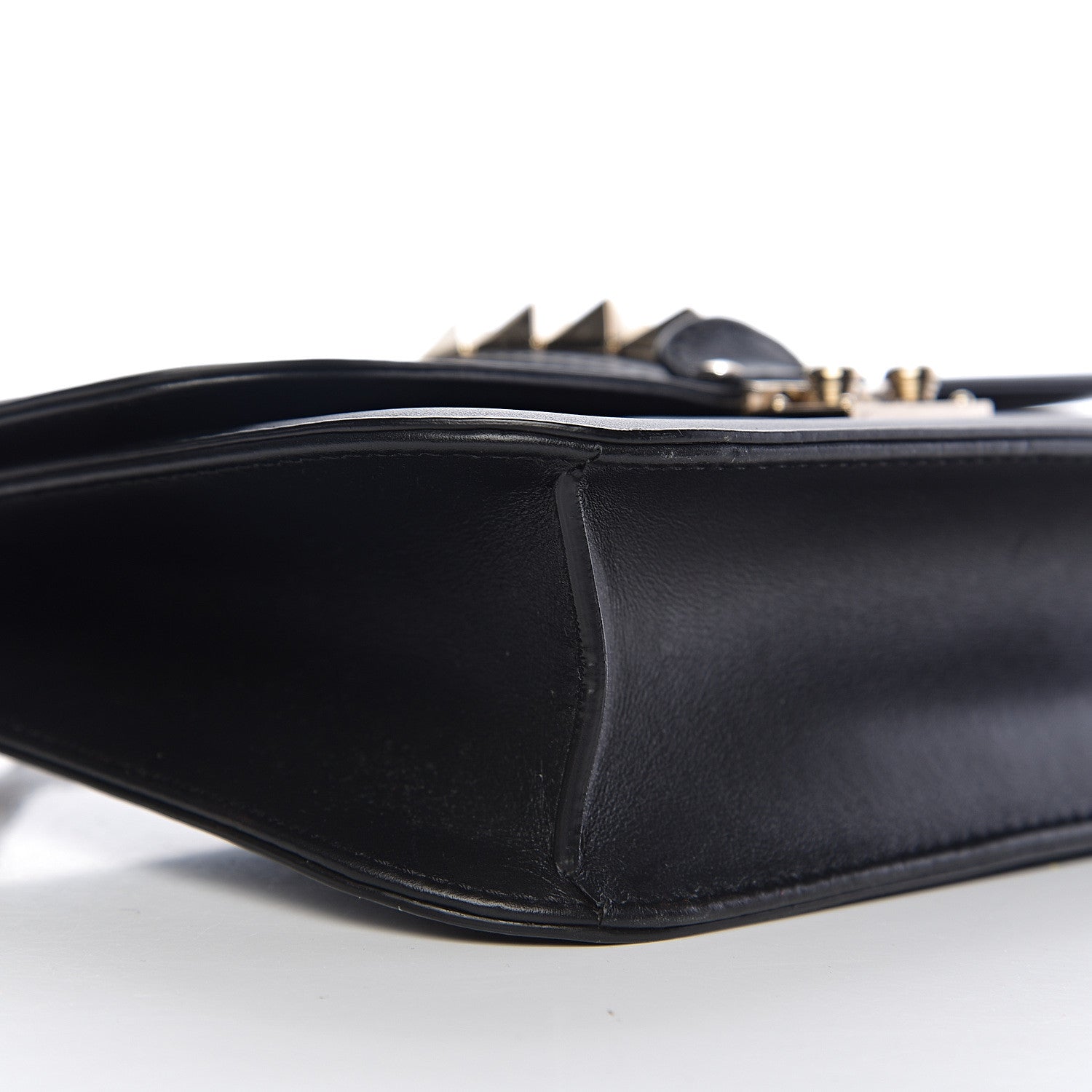 Valentino Garavani Vitello Medium Glam Lock Rockstud Flap Black 6 of 8