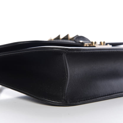 Valentino Garavani Vitello Medium Glam Lock Rockstud Flap Black 6 of 8