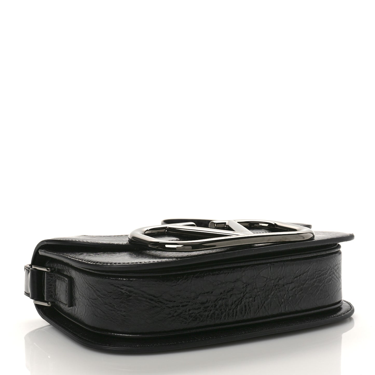 Brushed Calfskin Supervee Shoulder Bag Black