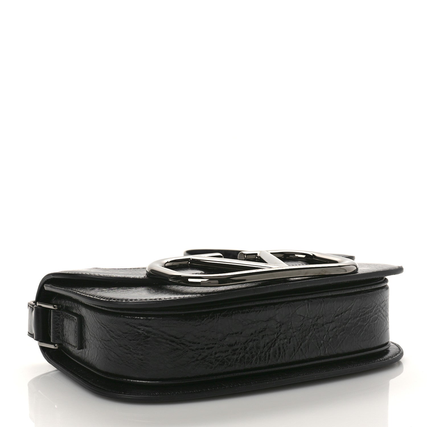 Valentino Garavani Brushed Calfskin Supervee Shoulder Bag Black 4 of 8