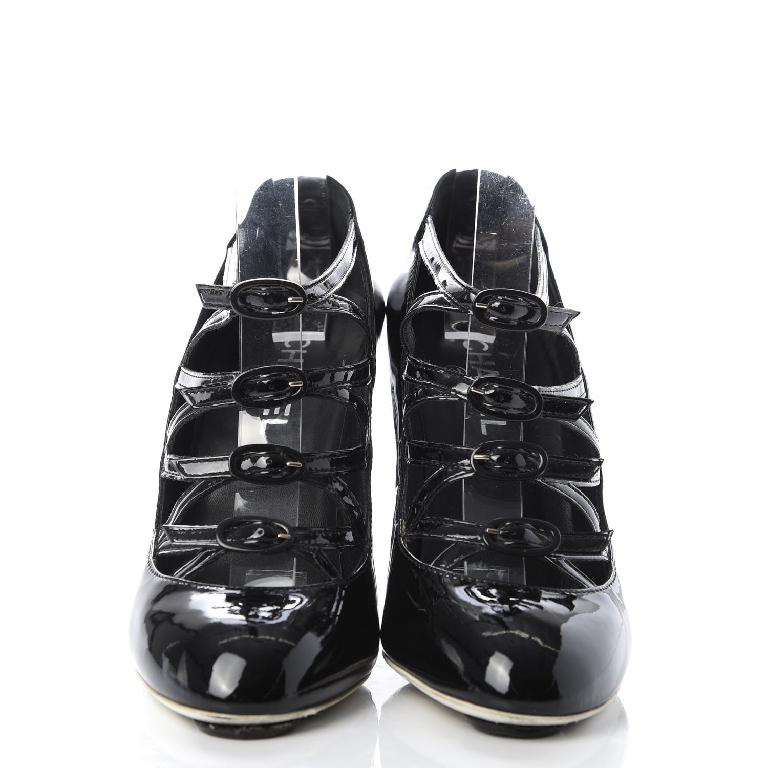 Chanel Patent Calfskin Wedge Pump 39 Black 2 of 9