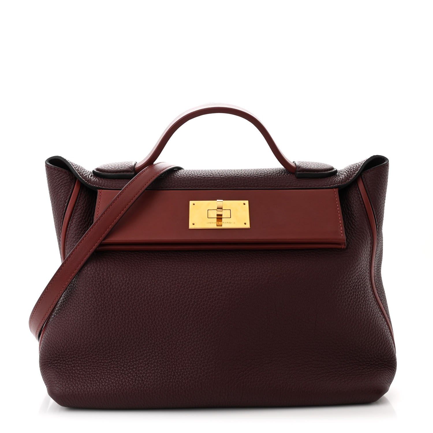 Hermes Taurillon Maurice Swift 24/24 29 Bordeaux Rouge Grenat 1 of 10