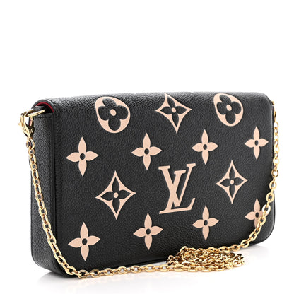Louis Vuitton Empreinte Monogram Giant Felicie Pochette Black Beige 4 of 13