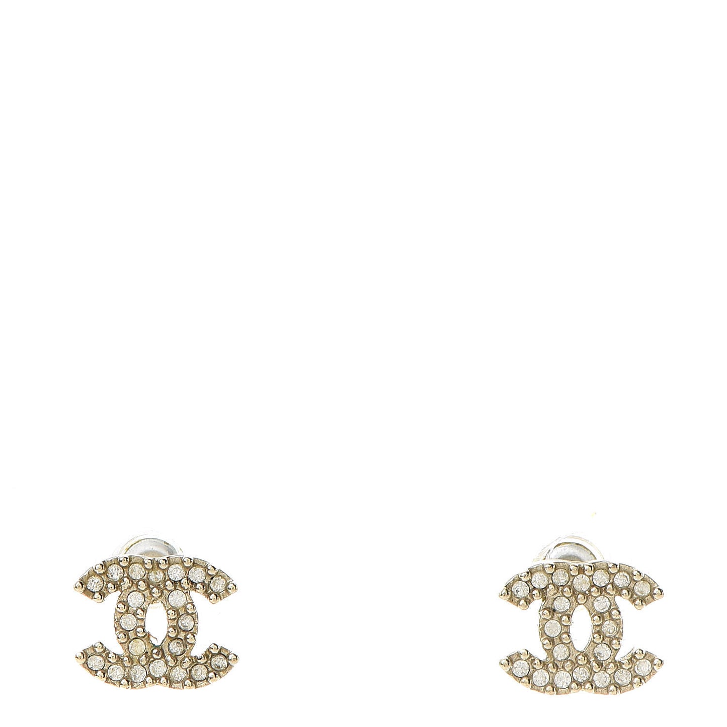 Crystal Mini Timeless CC Earrings Gold