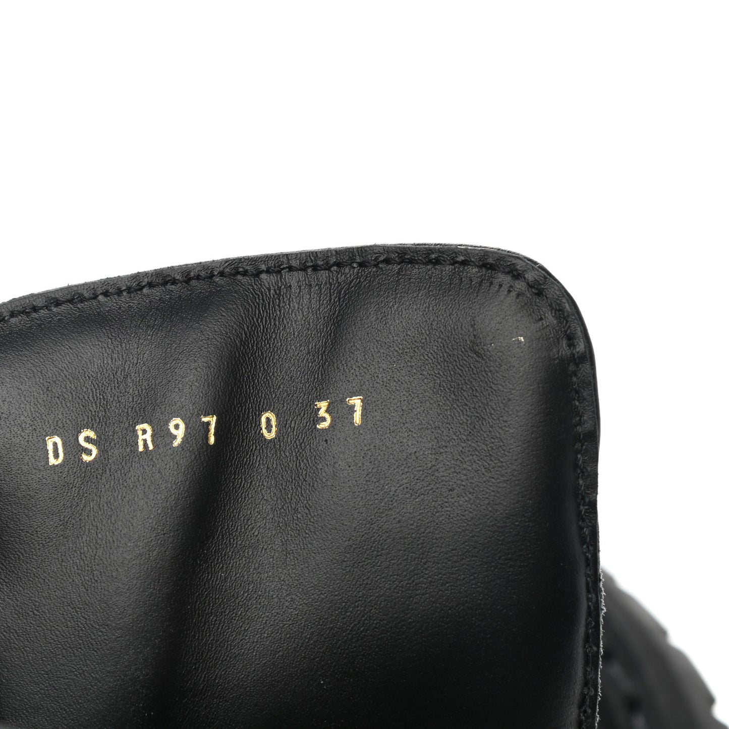 Calfskin Rockstud 20mm Combat Boots 37 Black