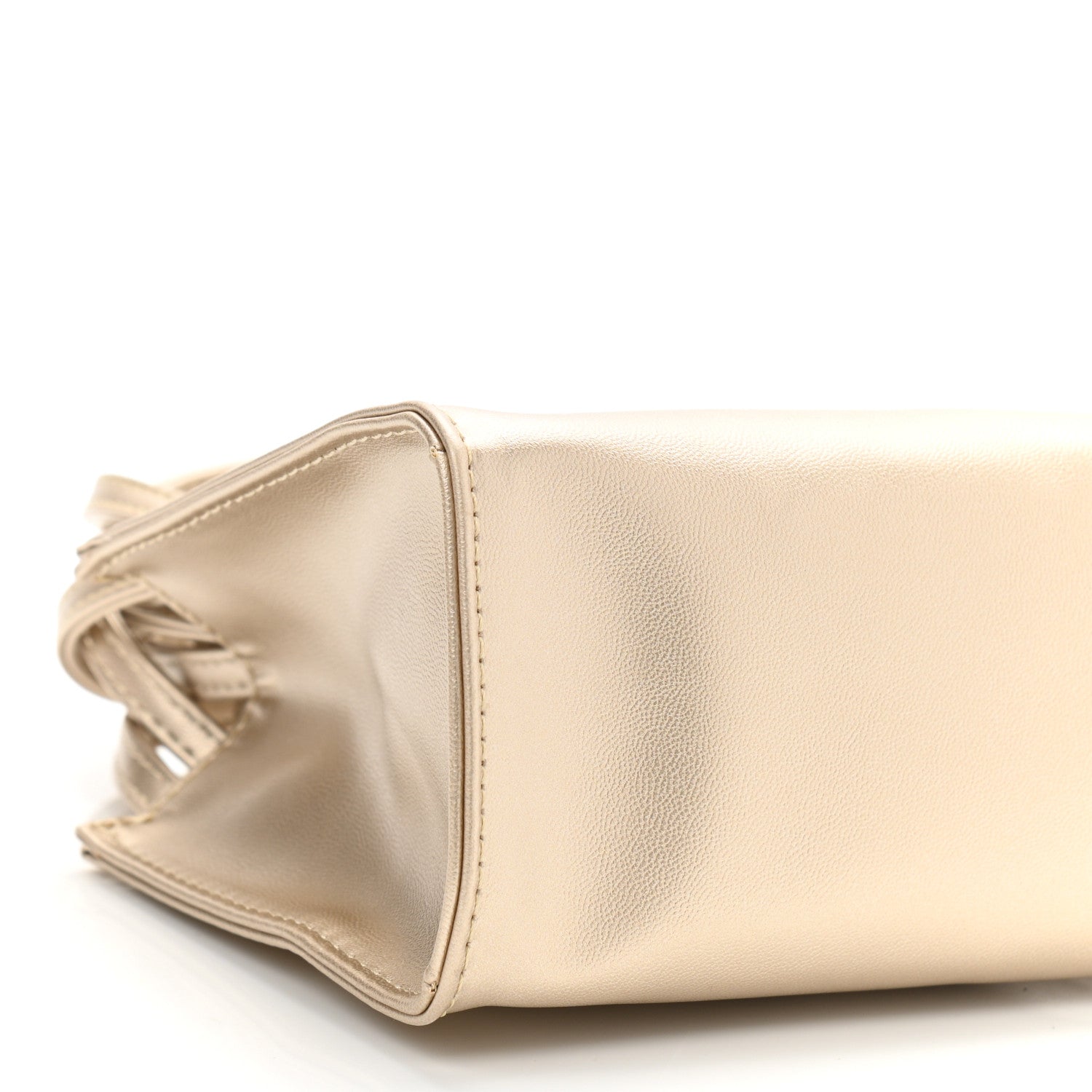 Telfar Metallic Vegan Leather Small Shopping Bag Gold 10 of 11