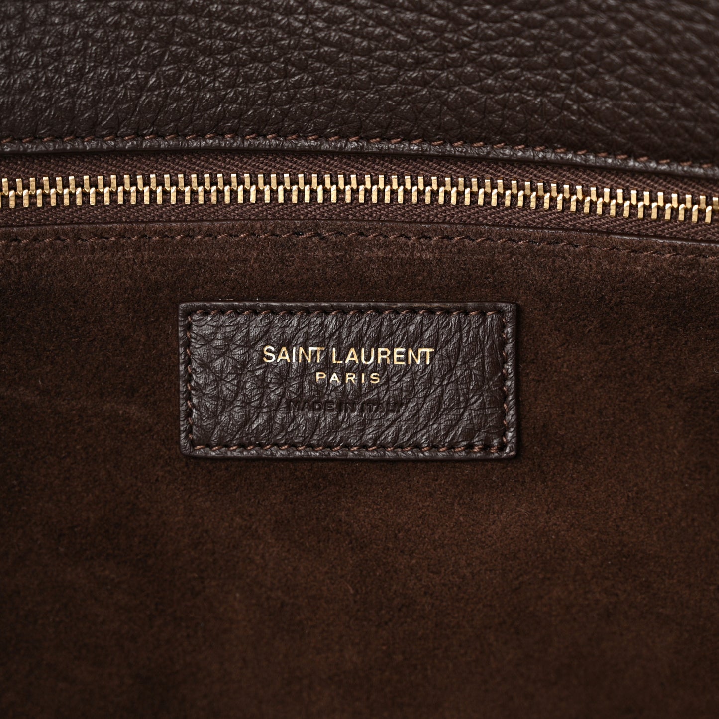 Grained Deerskin Bea Tote Marron Fonce