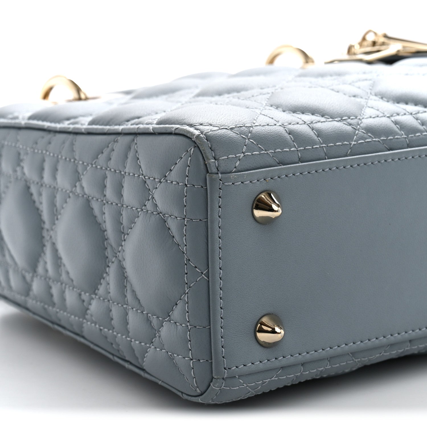 Christian Dior Lambskin Cannage Small My ABCDior Lady Dior Cloud Blue 7 of 8