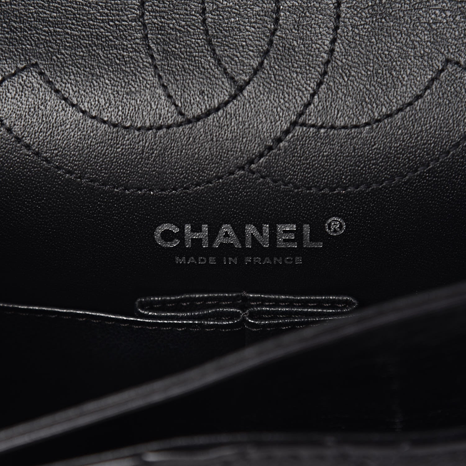 Chanel Calfskin Quilted Spoon Charms Brasserie 2.55 Reissue 225 Flap Black 7 of 13
