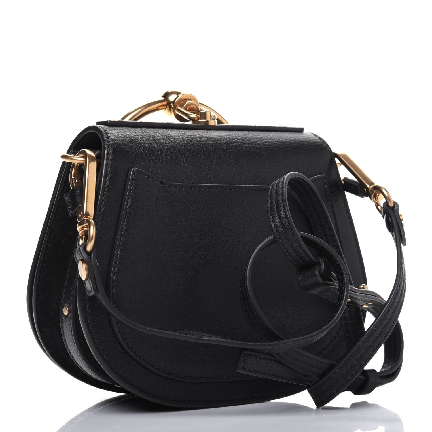 Chloe Calfskin Suede Small Nile Bracelet Bag Black 3 of 23