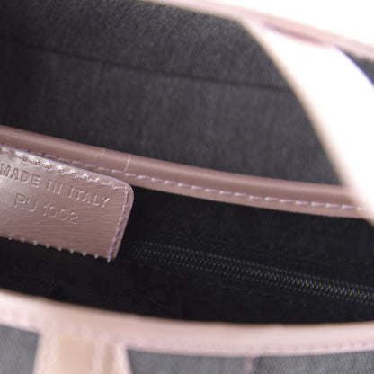 Christian Dior Patent Denim Jeans Saddle Bag Grey Pink 9 of 10