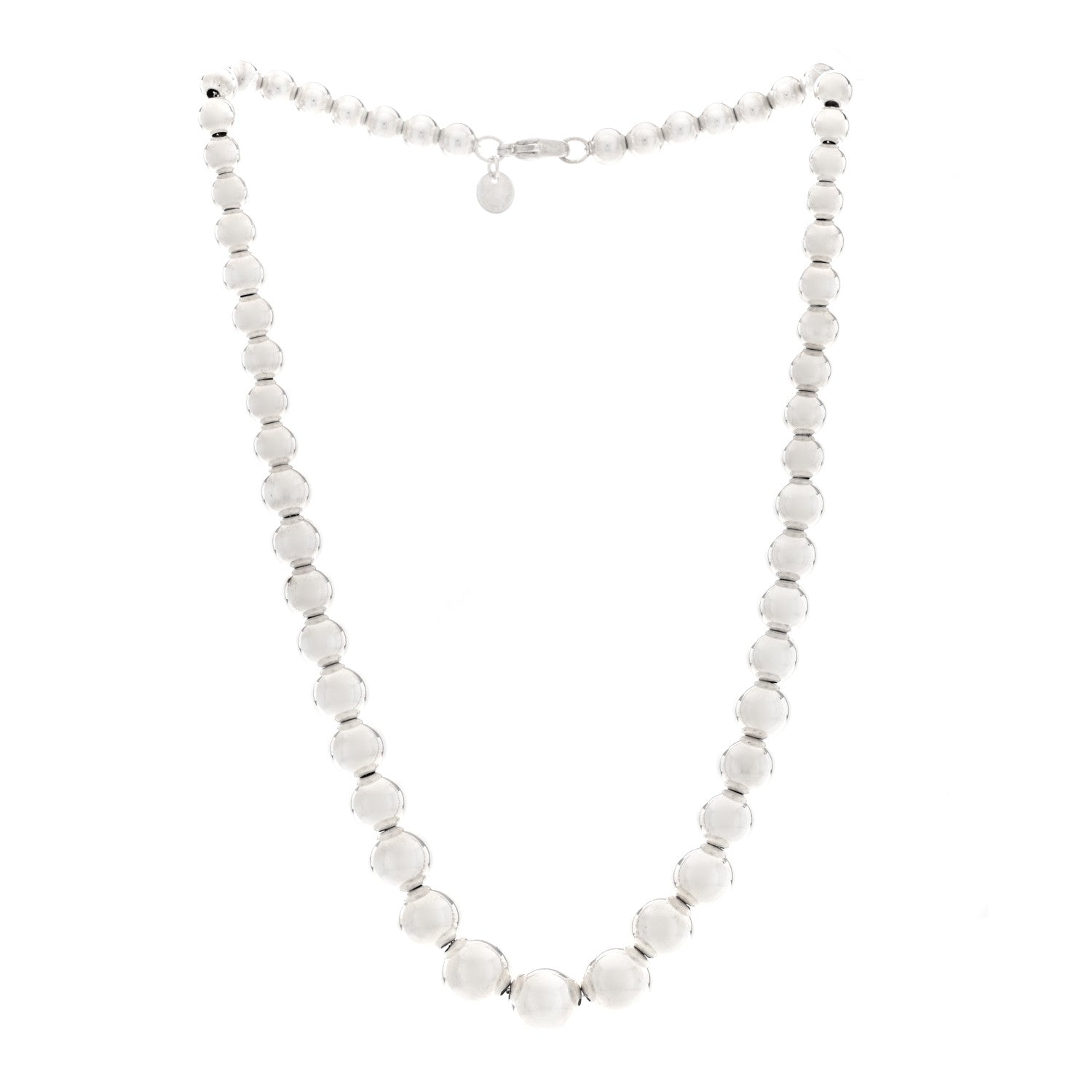 Tiffany Sterling Silver 10mm Hardwear Ball Necklace 3 of 4