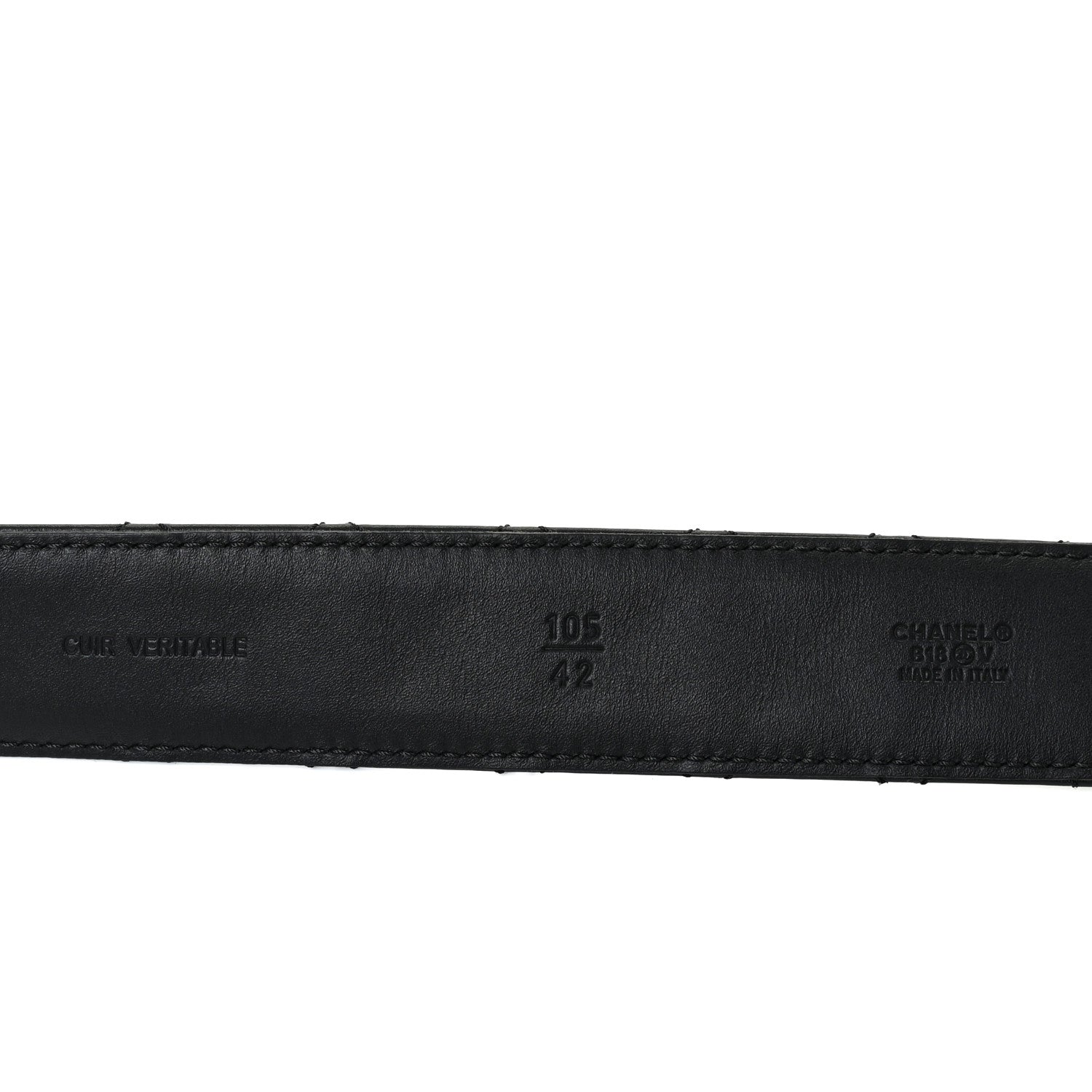 Chanel Calfskin Quilted CC Chain Belt 105 42 Black 3 of 6