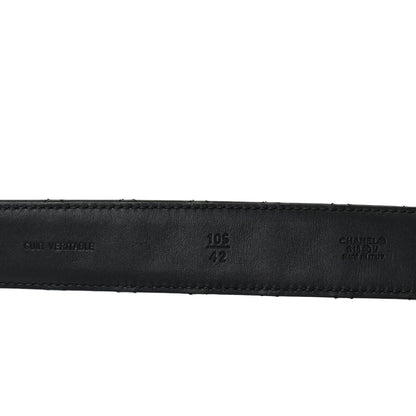 Chanel Calfskin Quilted CC Chain Belt 105 42 Black 3 of 6