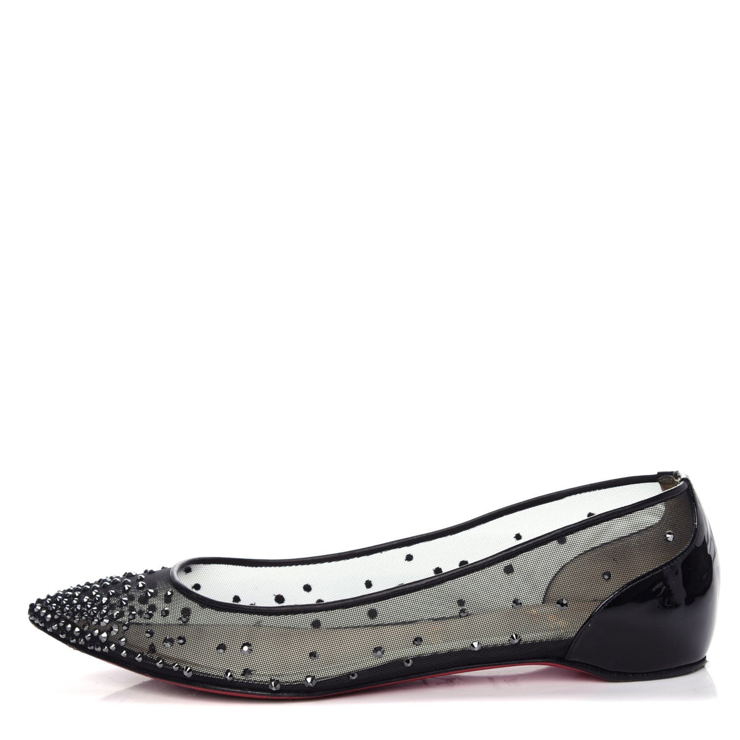 Crystal Strass Follies Flats 36.5 Black