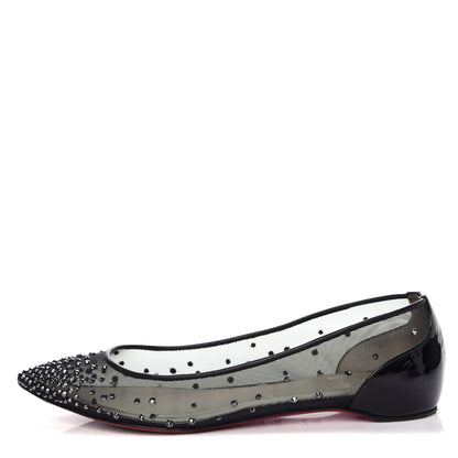 Christian Louboutin Crystal Strass Follies Flats 36.5 Black 1 of 9