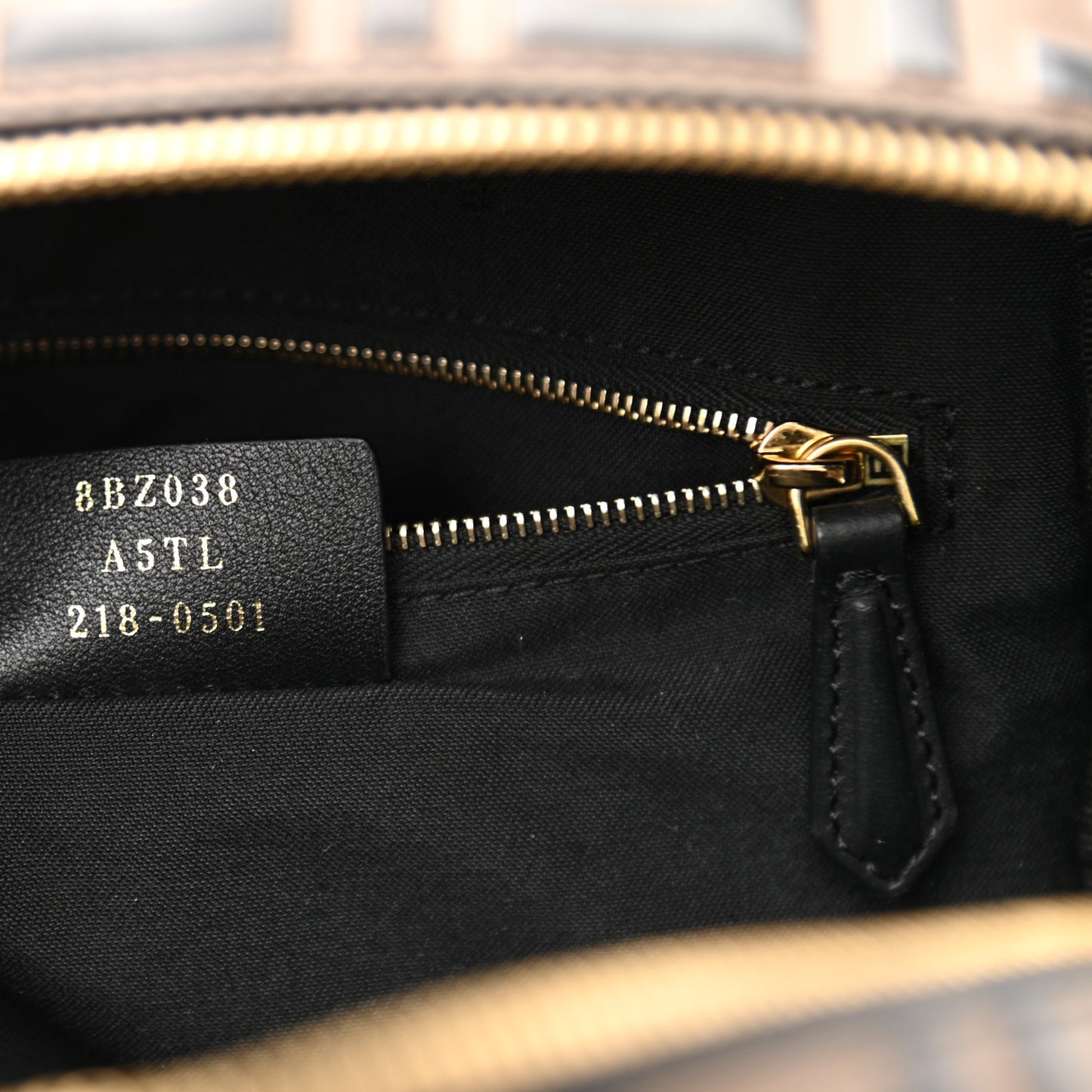 Vitello Bi-Color FF 1974 Embossed Mini Backpack Maya Black