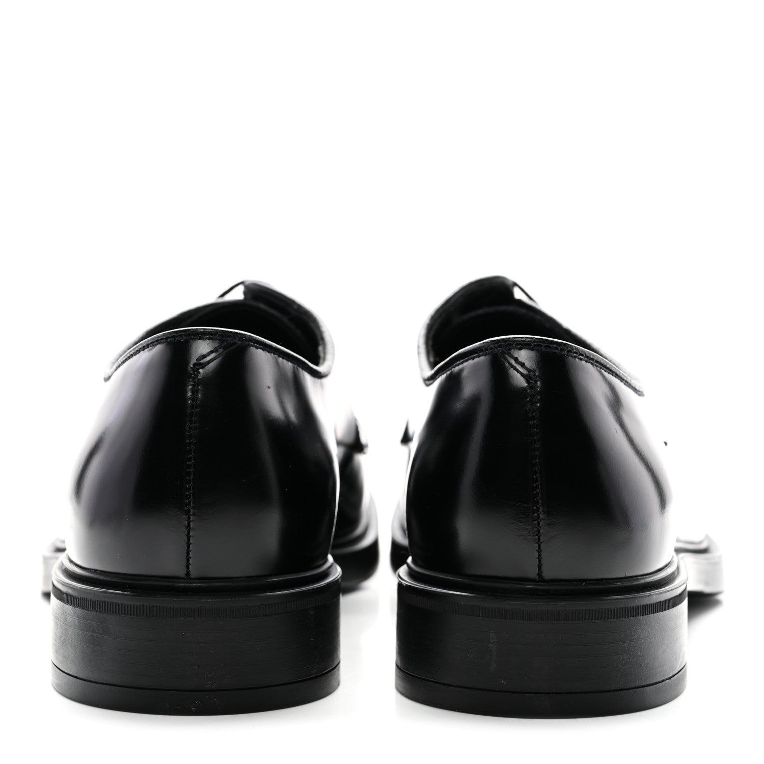 Prada Spazzolato Mens Derby Loafers 9 Black 6 of 11