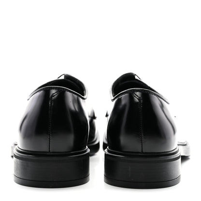 Prada Spazzolato Mens Derby Loafers 9 Black 6 of 11