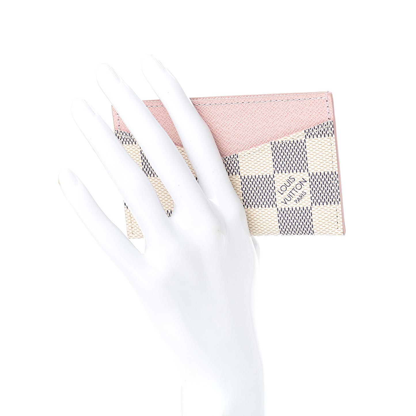 Damier Azur Daily Card Holder Rose Ballerine