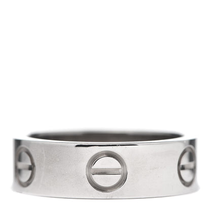 Cartier 18K White Gold 5.5mm LOVE Ring 50 5.25 3 of 5
