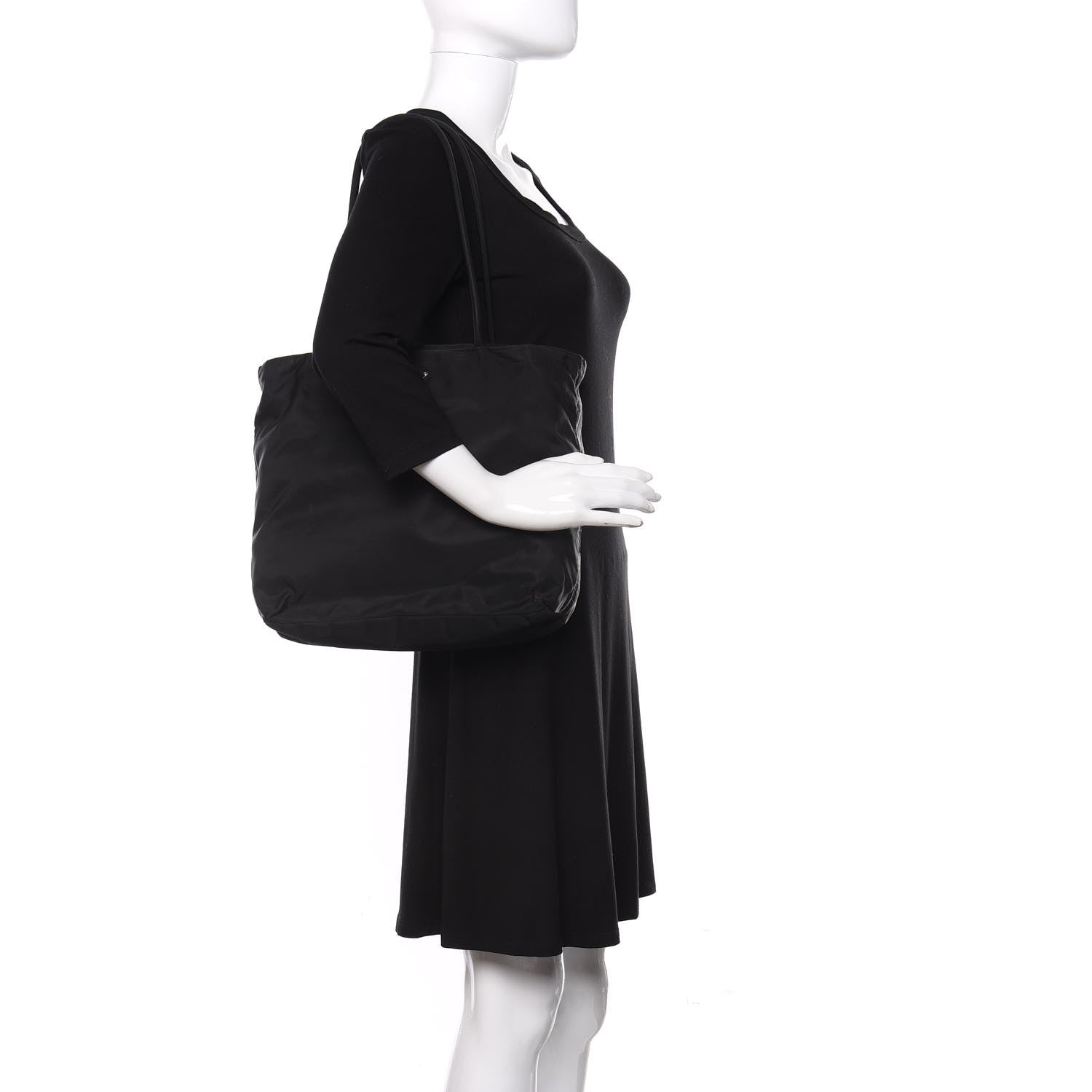 Prada Tessuto Nylon Tote Black 2 of 9