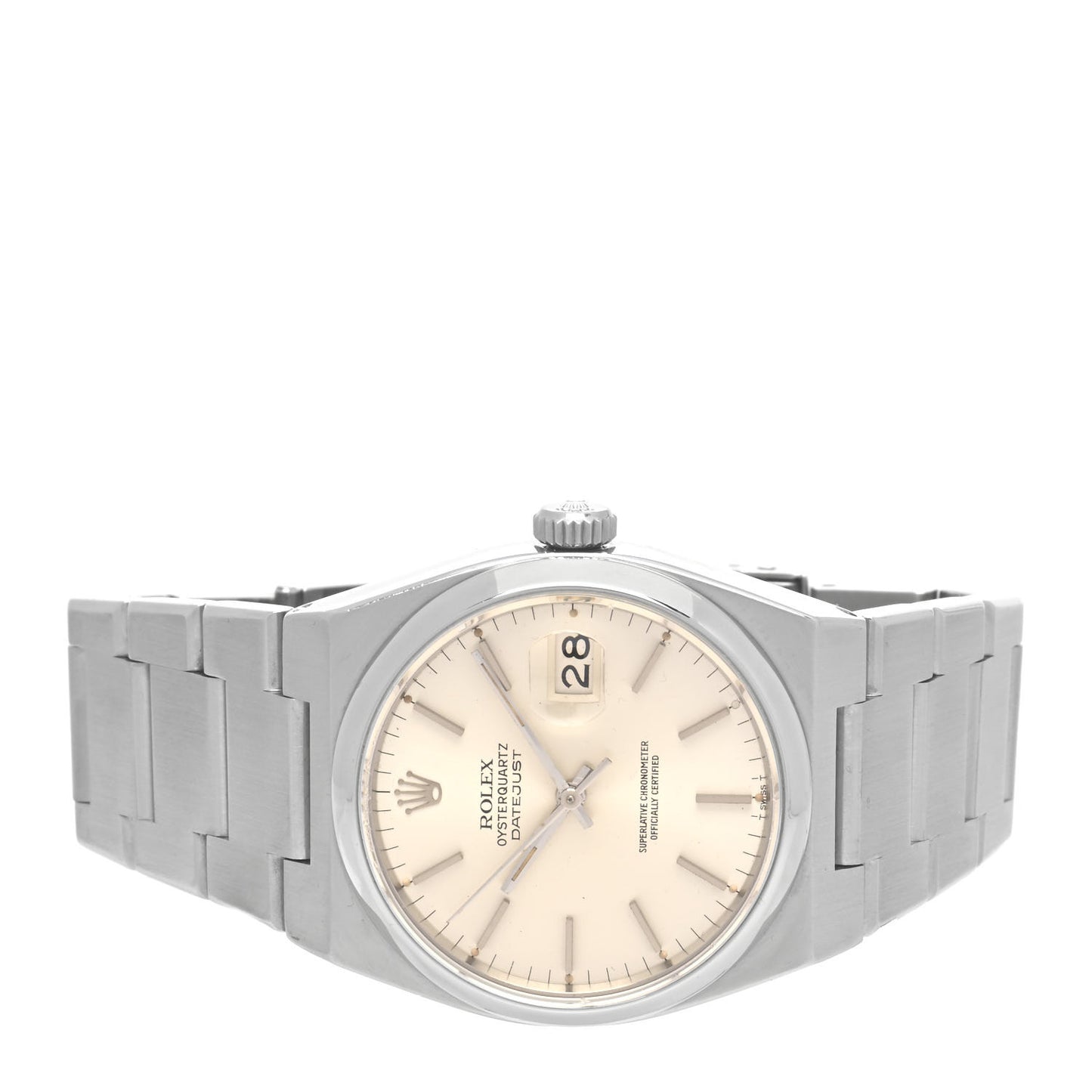 Stainless Steel 36mm Oysterquartz Datejust Watch Silver 17000
