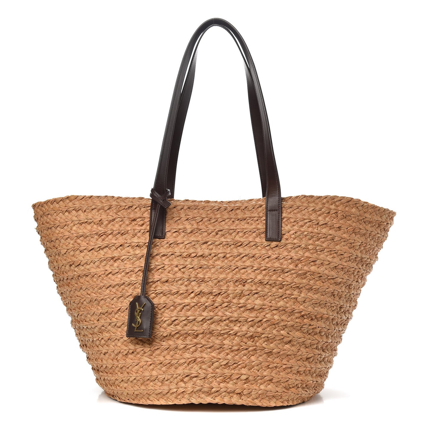 Raffia Calfskin Medium Panier Tote