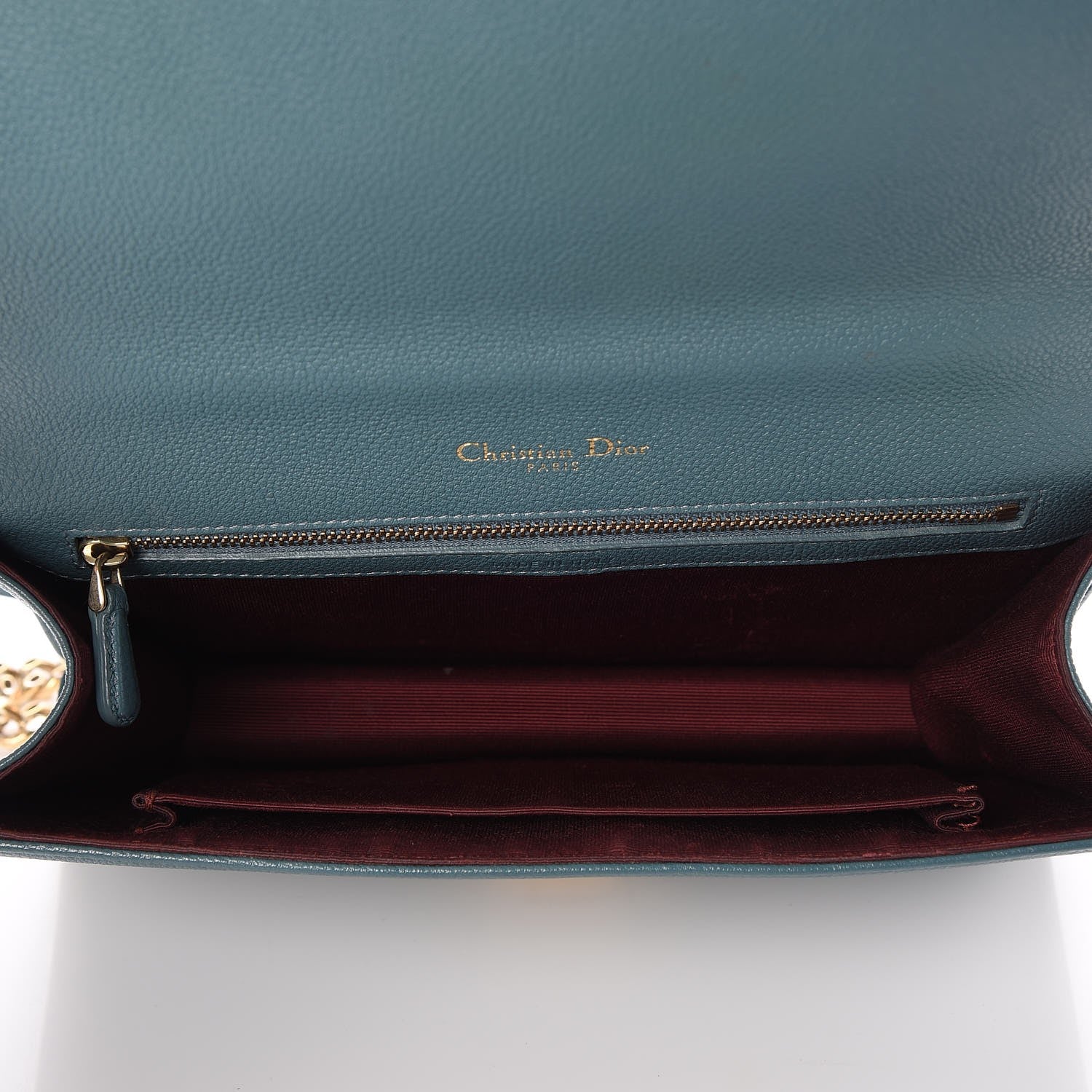 Christian Dior Grained Calfskin Medium Diorama Flap Bag Agave Green 5 of 7