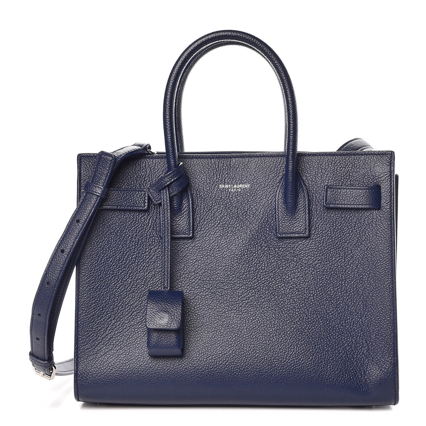 Grained Calfskin Baby Sac De Jour Marine