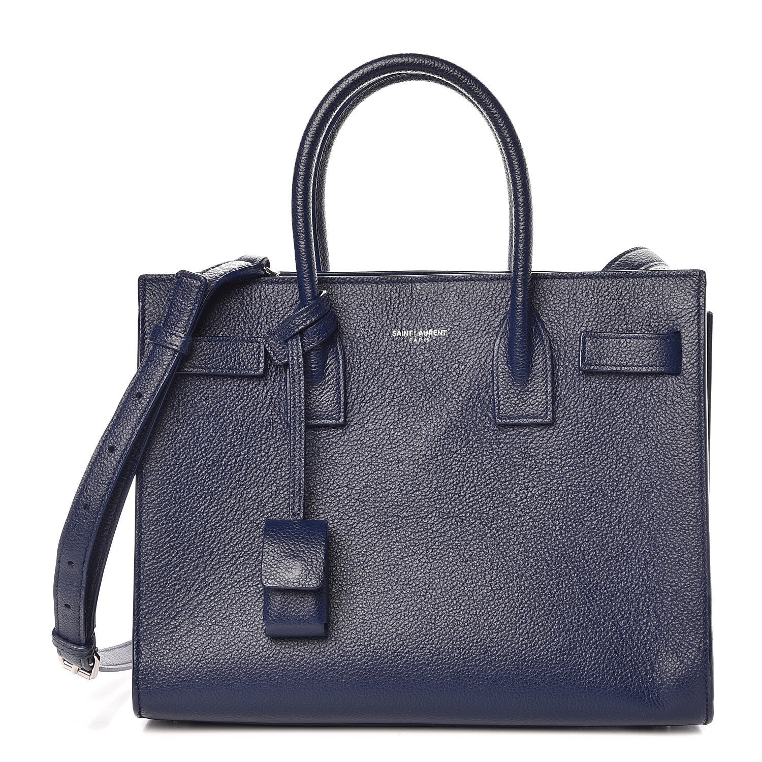 Saint Laurent Grained Calfskin Baby Sac De Jour Marine 1 of 17