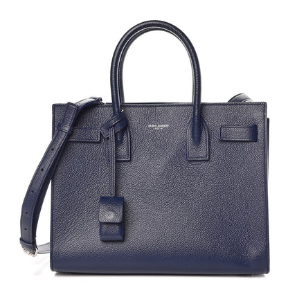 Saint Laurent Grained Calfskin Baby Sac De Jour Marine 1 of 17
