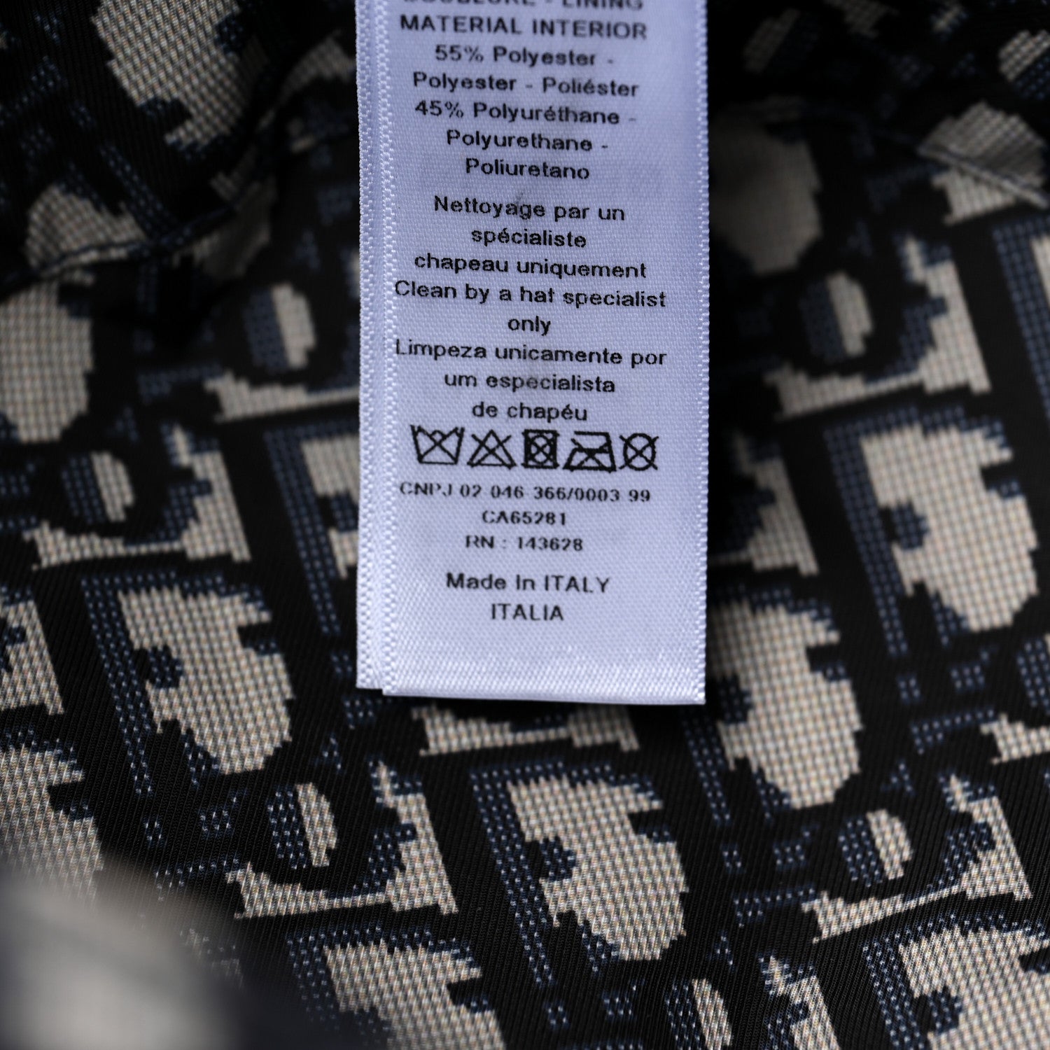 Christian Dior Metallic Oblique Reversible Teddy-D Bob Bucket Hat 58 Blue Silver 12 of 13