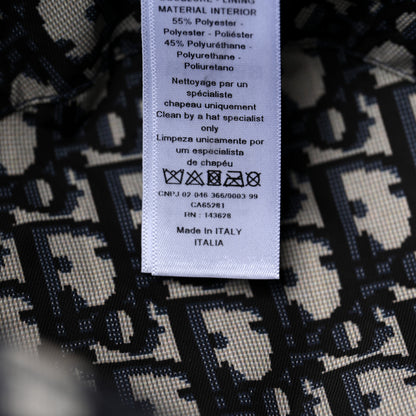 Christian Dior Metallic Oblique Reversible Teddy-D Bob Bucket Hat 58 Blue Silver 12 of 13