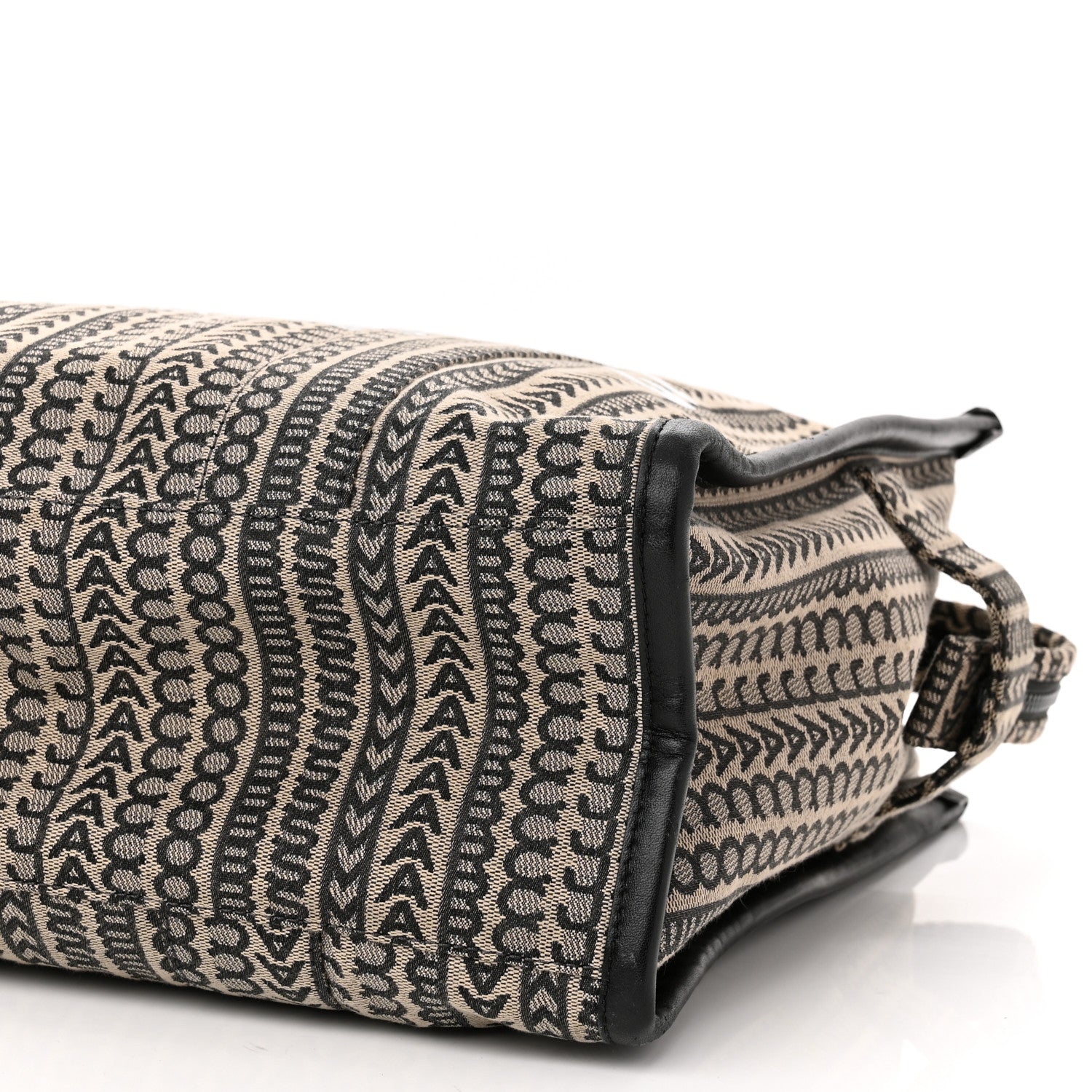 Marc Jacobs Cotton Jacquard Monogram Large The Traveler Tote Bag Beige Multicolor 9 of 10
