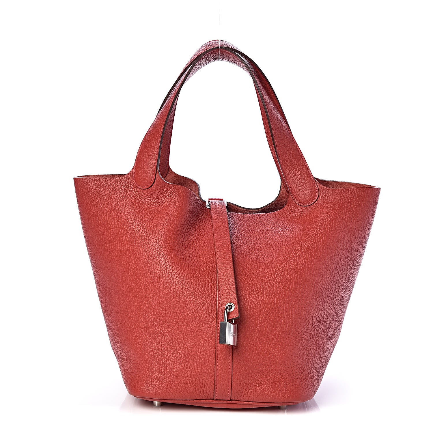 Hermes Taurillon Clemence Picotin Lock 22 MM Rouge Casaque 1 of 11