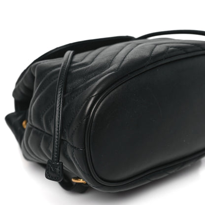 Gucci Calfskin Matelasse GG Marmont Flap Backpack Black 8 of 10
