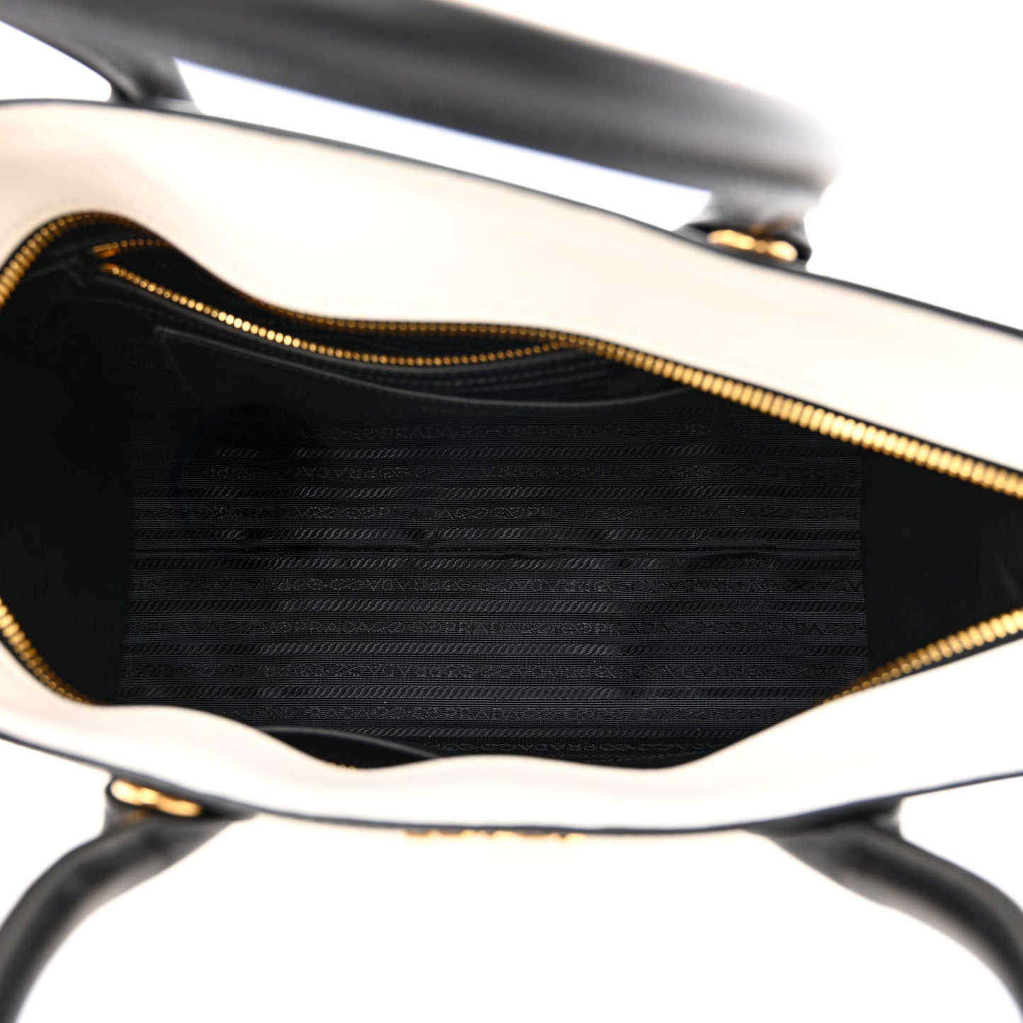 Saffiano City Calfskin Medium Esplanade White Black