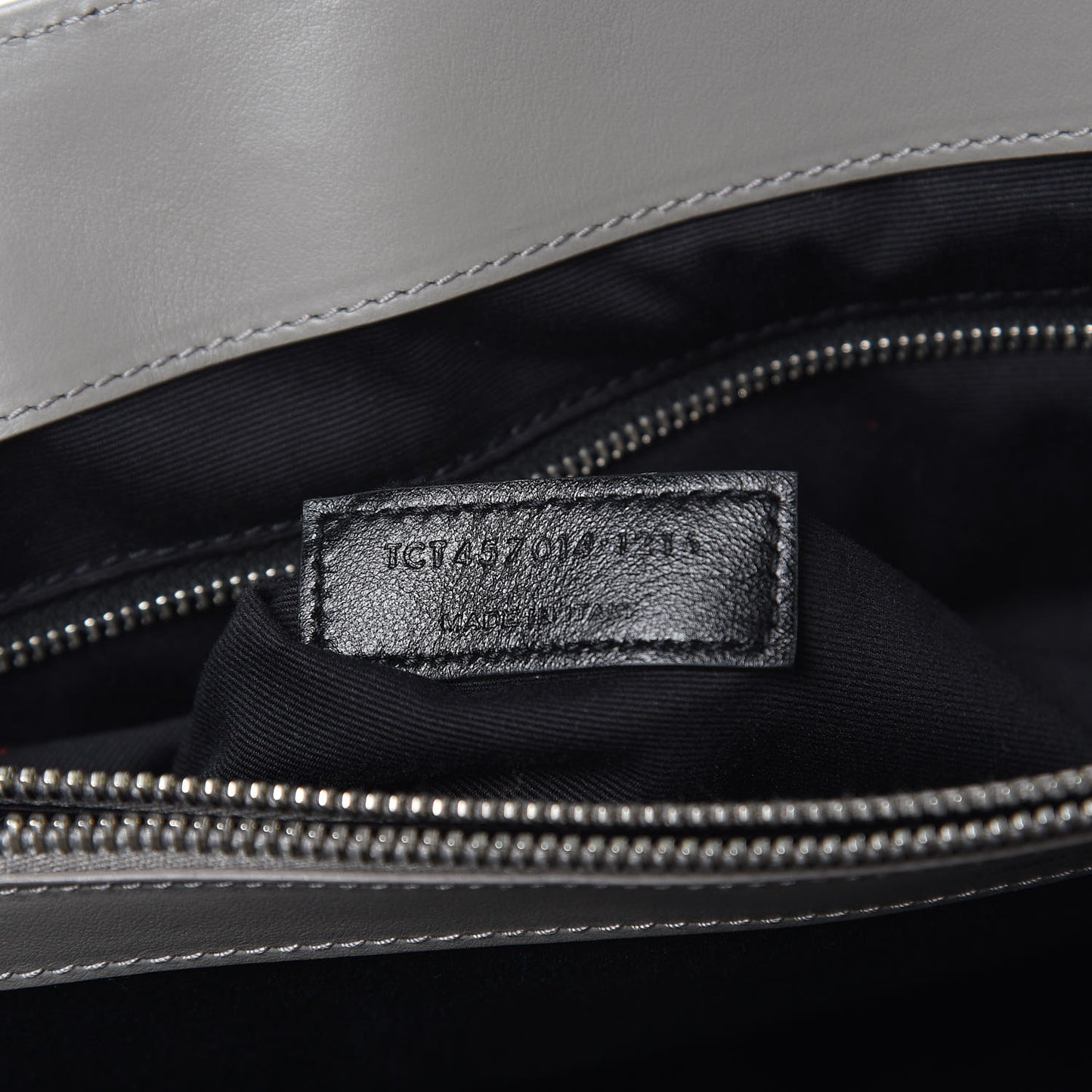 Calfskin Y Quilted Monogram Large Loulou Chain Satchel Light Grey