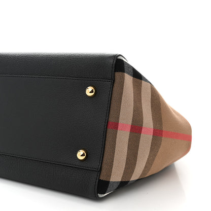 Burberry Grainy Calfskin House Check Small Canterbury Black 10 of 10