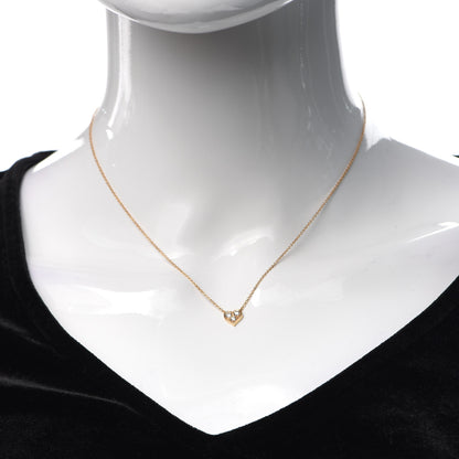 Tiffany 18K Rose Gold Diamond Heart Pendant Necklace 2 of 6